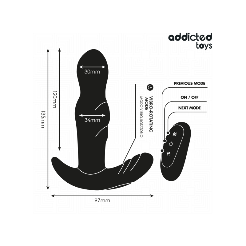 Addicted Toys - Plug Anal Vibrant Et Rotatif Avec Télécommande |