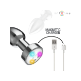 Intense - Plug Anal Vibrant En Métal Avec Lumières Led Et
