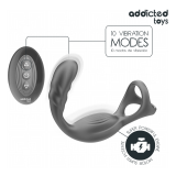 ADDICTED TOYS - ANELLO PER IL PENE PROSTATICO DOPPIO CON TELECOMANDO