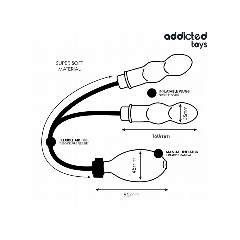 ADDICTED TOYS - INFLATABLE DOUBLE BUTT PLUG MODEL 1 - Inflatable Anal
