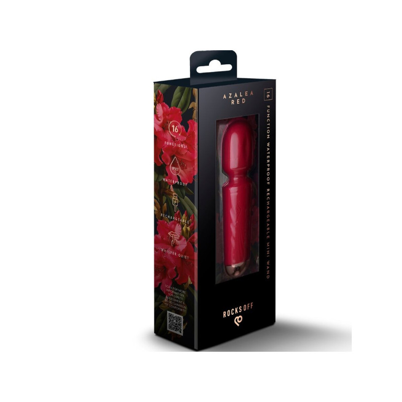 Rocks - Off - Mini Baguette Rechargeable 16 Fonctions Rouge Azalée