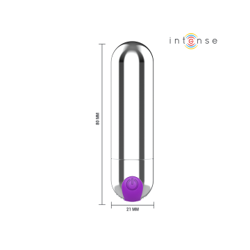 INTENSE - KAREN MINI RECHARGEABLE VIBRATING BULLET SILVER - INTENSE F…