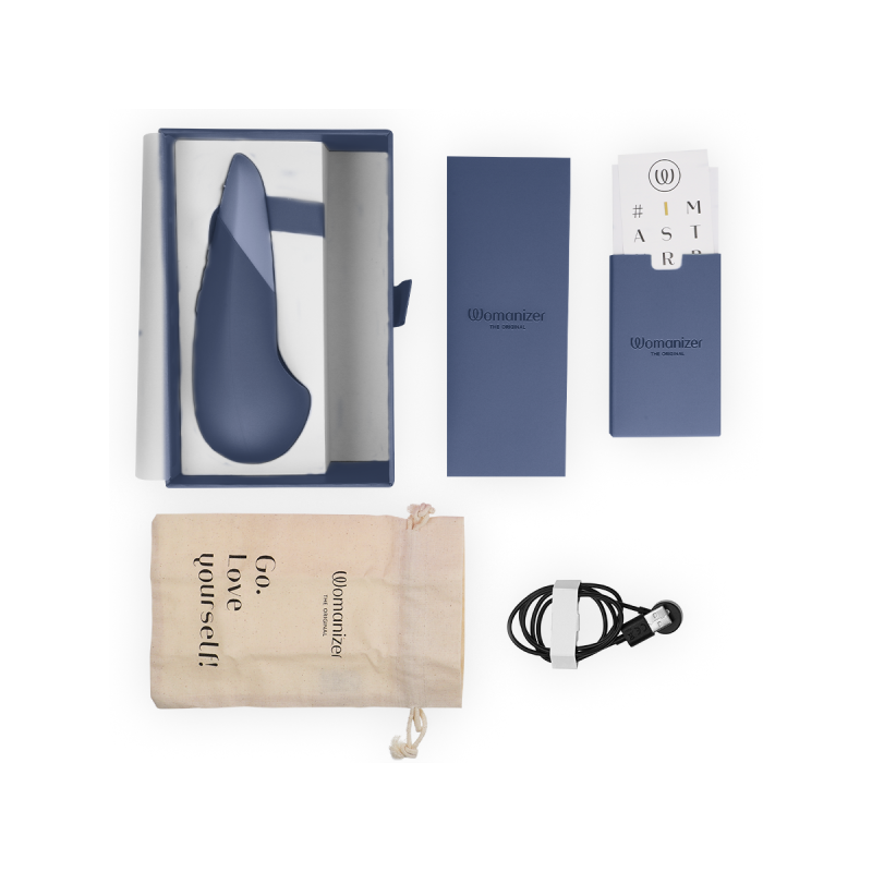 Womanizer - Vibe Lay - On Vibrateur Silencieux Bleu Foncé | Vybes.it
