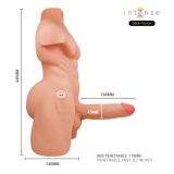 INTENSE DEEP TOUCH - MARTY TORSO CON ANO Y DILDO REALÍSTICO CON EMPUJE Y VIBRACIÓN CONTROL REMOTO 6.2 KG