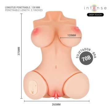 INTENSE DEEP TOUCH - VERO TORSO VAGINA CON EFECTO SUCCIÓN, CALOR, VIBRACIÓN Y VOZ 5.5 KG