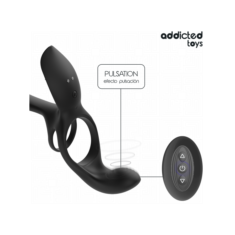 Addicted Toys - Anneau Double Pénis Avec Stimulateur Clitorial |