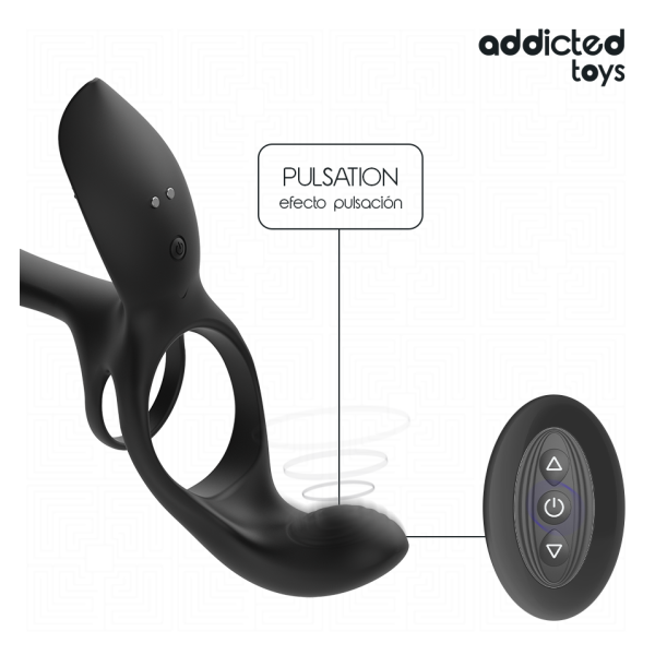 ADDICTED TOYS - DOPPIO ANELLO PER PENE CON STIMOLATORE CLITORIDEO