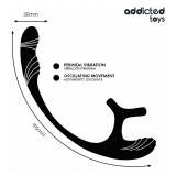 ADDICTED TOYS - PLUG ANAL AVEC VIBRATION, ONDULATION À 360° ET STIMULATEUR DE TESTICULES