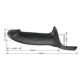PRETTY LOVE - LONDON HARNIS UNIVERSEL AVEC GODEMICHET EN SILICONE NOIR 16,8 CM