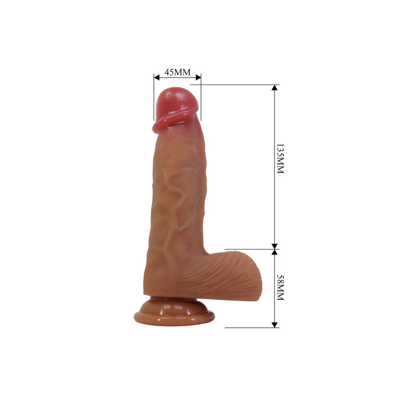 Pretty Love - Duvall Realistic Dildo With Suction Cup 19.3 Cm - Ø
