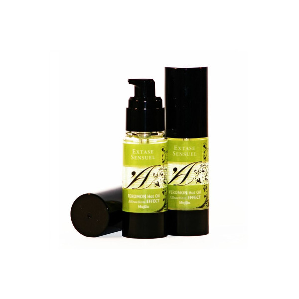 EXTASE SENSUAL - ACEITE MASAJE EFECTO CALOR CON FEROMONAS MOJITO 30 ML
