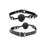 Ohmama Fetish - Silikon - Ballgag Mit Ledergürtel (Vorhängeschloss