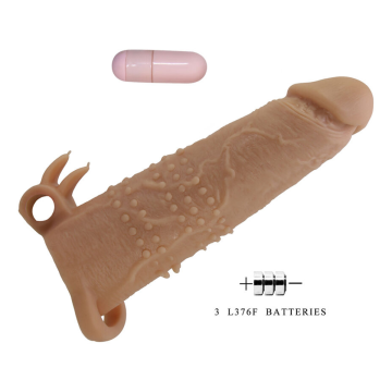 PRETTY LOVE - QUILLON FUNDA PARA PENE CON ESTIMULADOR DE CLÍTORIS Y VIBRACIÓN