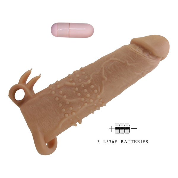 PRETTY LOVE - QUILLON FUNDA PARA PENE CON ESTIMULADOR DE CLÍTORIS Y VIBRACIÓN