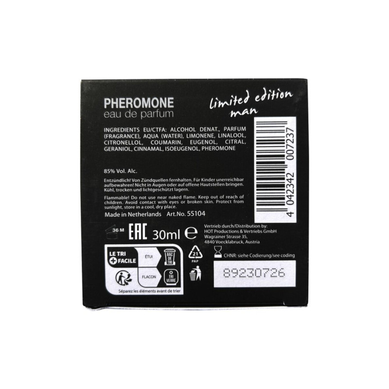 Hot - Pheromone Perfume Dubai Edición Limitada Hombre 30 Ml |
