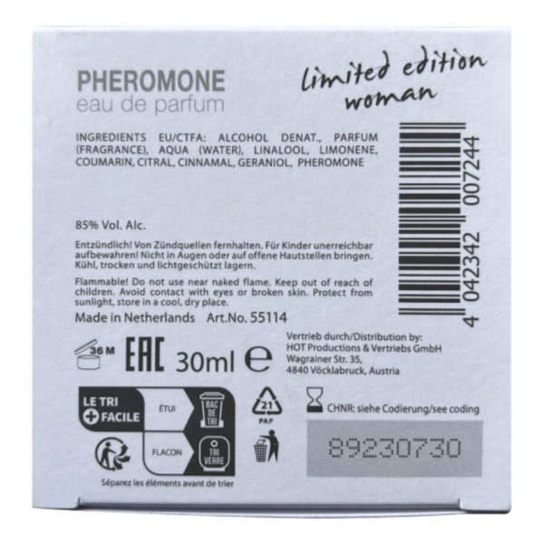 HOT - PERFUME CON FEROMONAS DUBAI EDICIÓN LIMITADA MUJER 30 ML
