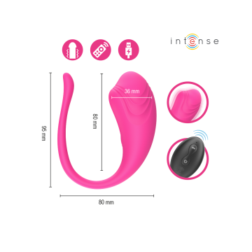 Intense - Olivia Huevo Vibrador Rosa Control Remoto | Vybes.it
