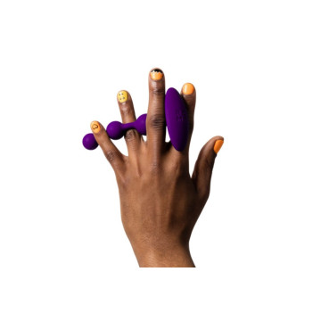 ROMP - AMP PERLES ANALES EN SILICONE FLEXIBLE VIOLETTES 12,5 CM