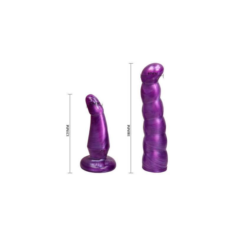 Baile - Arnés Anal Y Vaginal Femenino Lila Punto G 17 Cm | Vybes.it