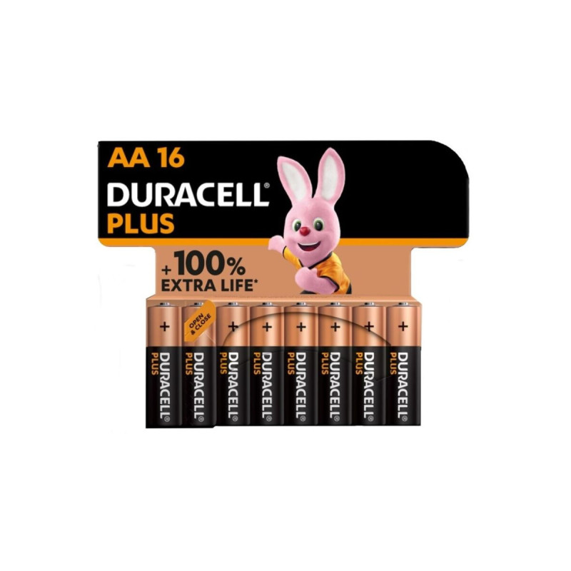 DURACELL - PLUS POWER 100 ALKALINE BATTERIE AA LR6 16 EINHEIT - Alkal…