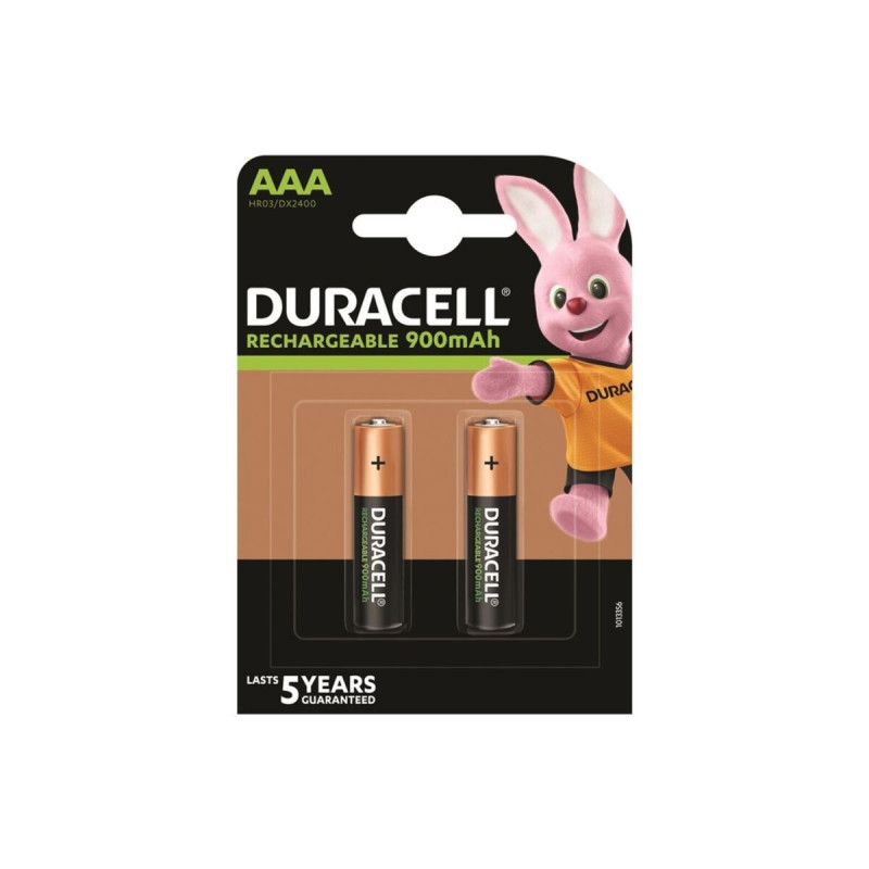 DURACELL - RECHARGEABLE BATTERY HR03 AAA 900mAh 2 UNIT - Rechargeable…