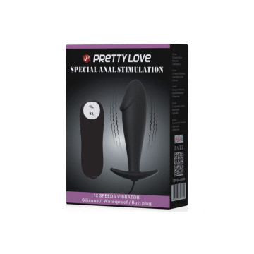 Pretty Love - Plug Anal Silicona Forma Pene Y 12 Modos Vibración