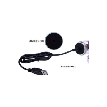 Baile - Vibrador Recargable Con Rotacion Y Estimulador Throbbing