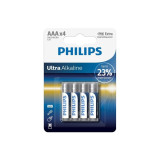 PHILIPS - ULTRA ALKALINE BATTERY AAA LR03 4 UNIT - PHILLIPS - Alkalin…
