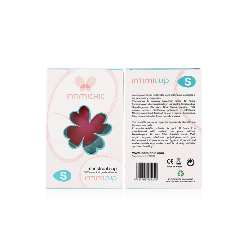 INTIMICHIC - MENSTRUAL CUP MEDIZINISCHES SILIKON - GRÖSSE S - Vaginal…