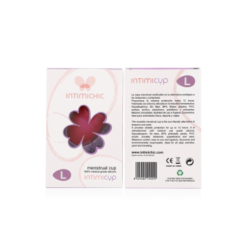 INTIMICHIC - MENSTRUAL CUP MEDIZINISCHES SILIKON - GRÖSSE L - Vaginal…