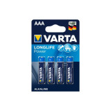 VARTA - PILE ALCALINE LONGLIFE POWER AAA LR03 4 UNITÉ - Piles alcalin…