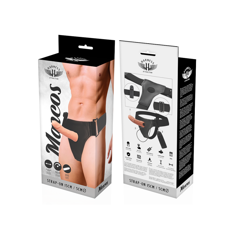 Harness Attraction - Arnés Hueco Marcos Con Vibrador 15 Cm - O - 5