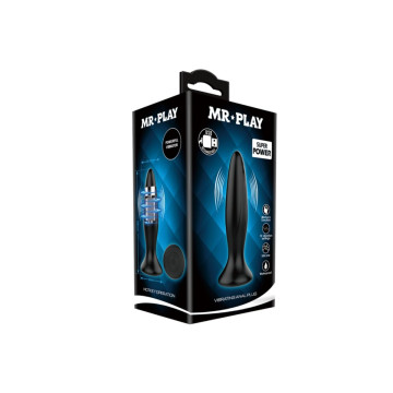 Mr Play - Plug Anal Vibrador Negro Recargable | Vybes.it