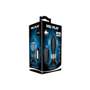 Mr Play - Plug Avec Télécommande Billes Tournantes Noires | Vybes.it