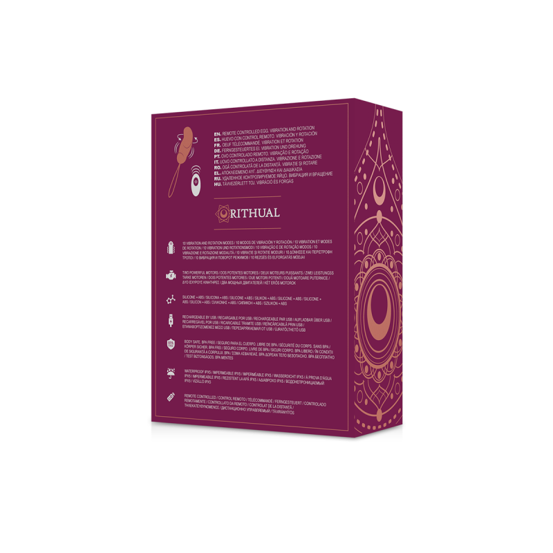 Rithual - Esha Huevo Control Remoto Sistema Rotación + Vibración |