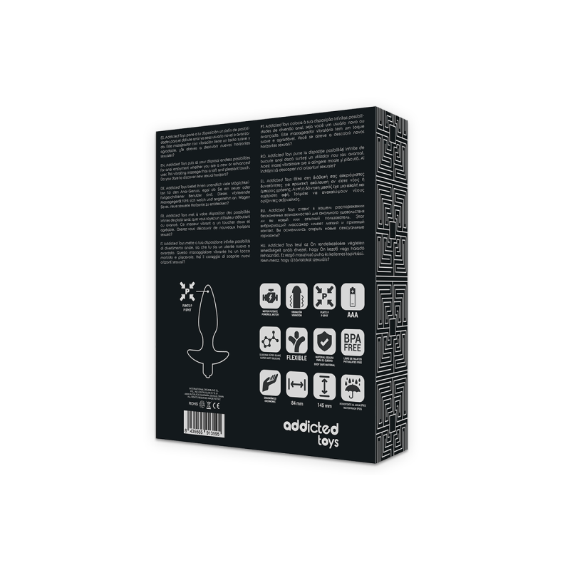Addicted Toys - Massager Plug Anal With Vibration Black | Vybes.it