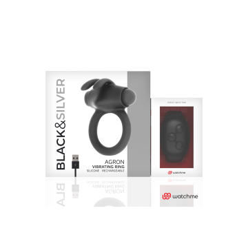 Black&Silver - Agron Télécommande Cockring Watchme | Vybes.it