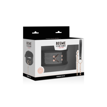 Begme - Black Edition Collar Cuero Vegano Con Forro De Neopreno |