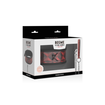 Begme - Red Edition Collar Cuero Vegano Con Forro De Neopreno |