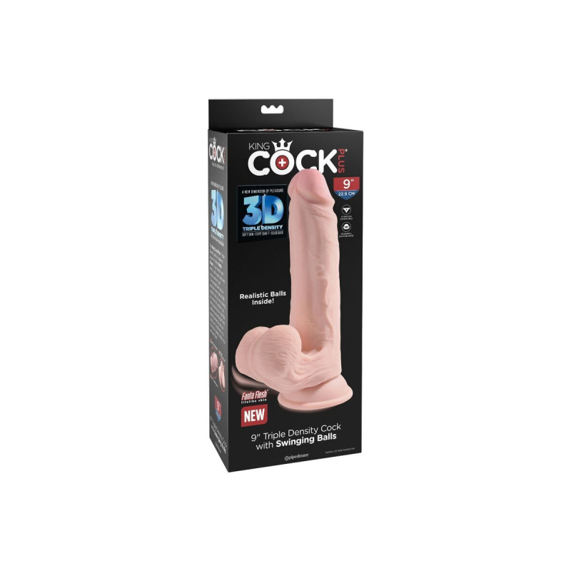 King Cock - Plus Balles Gode 3D 20.3 Cm | Vybes.it