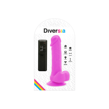 Diversia - Dildo Realístico Flexible Con Vibración Lila 20.5 Cm - O