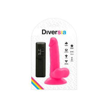 Diversia - Dildo Vibrant Flexible Rose 17 Cm - O - 3.3 Cm | Vybes.it