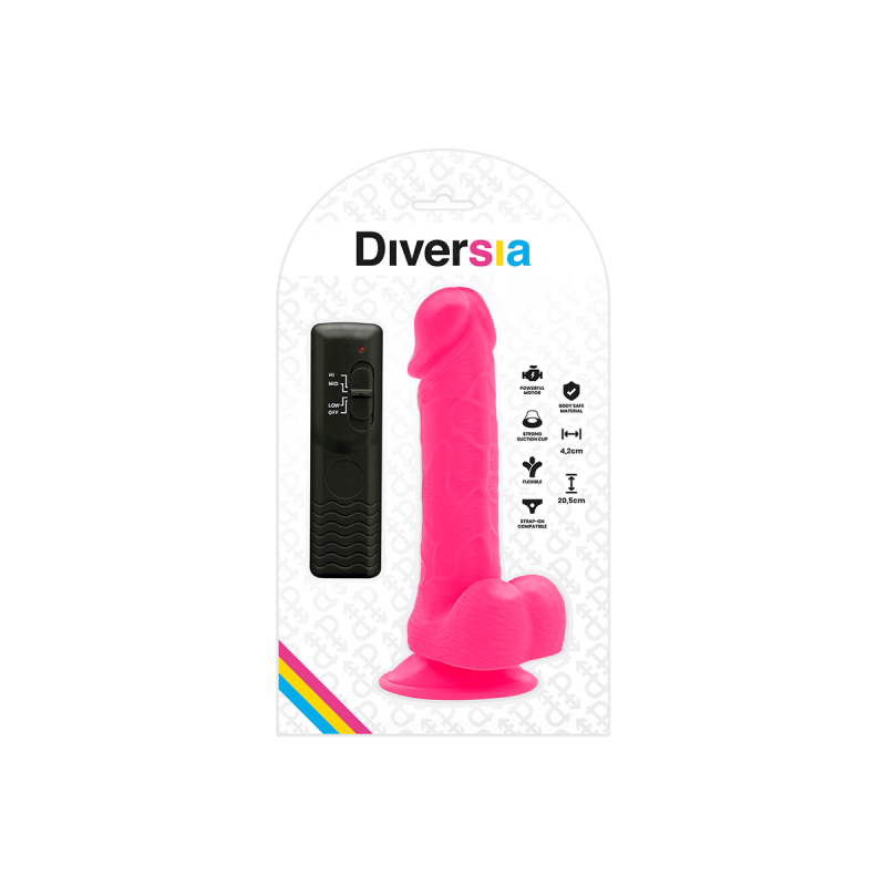 Diversia - Dildo Vibrant Flexible Rose 20.5 Cm - O - 4.2 Cm |