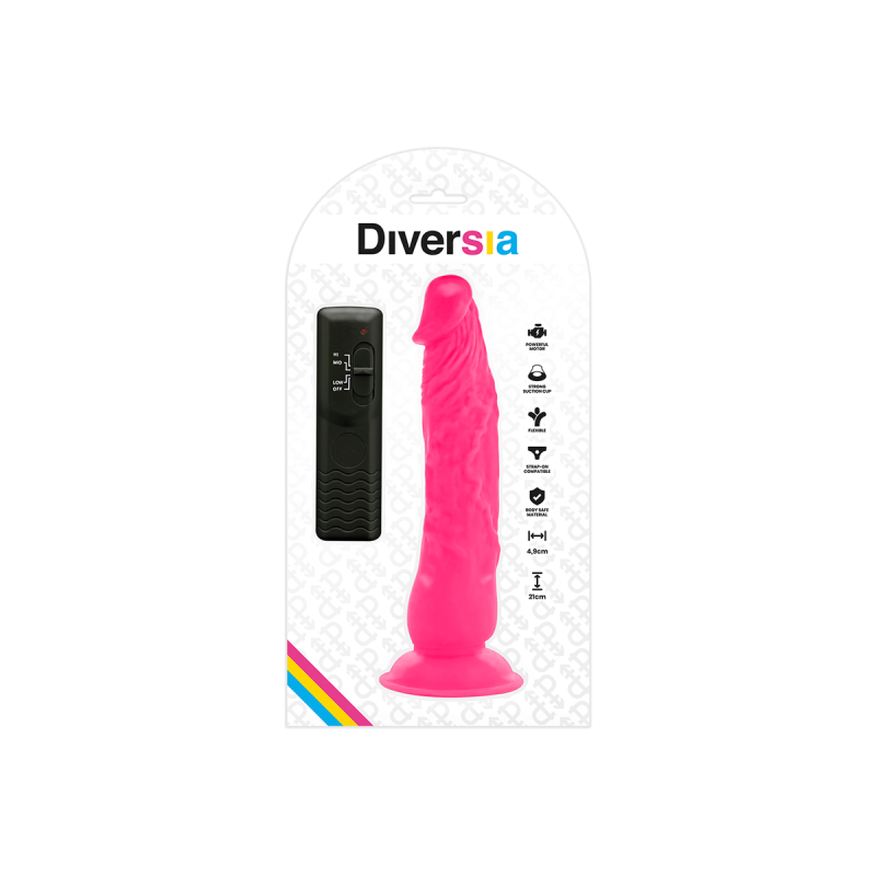Diversia - Flexibler Vibrierender Dildo Rosa 21 Cm - O - 4.9 Cm |