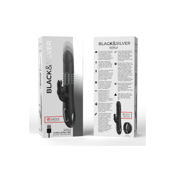 Black&Silver - Kenji Vibratore Rabbit Up & Down + Telecomando