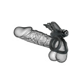 Pretty Love - Doble Anillo Vibrador Con Estimulador Negro | Vybes.it