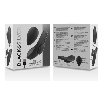 BLACK&SILVER - PRESTON PANTIE MAGNÉTICO VIBRADOR SILICONA REMOTO