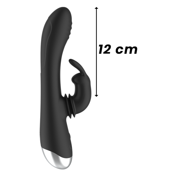 BLACK&SILVER - DJ. ADAM ESTIMULADOR RABBIT SILICONA RECARGABLE NEGRO