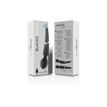 Black&Silver - Beck Bacchetta E Ventosa 2 In 1 In Silicone |