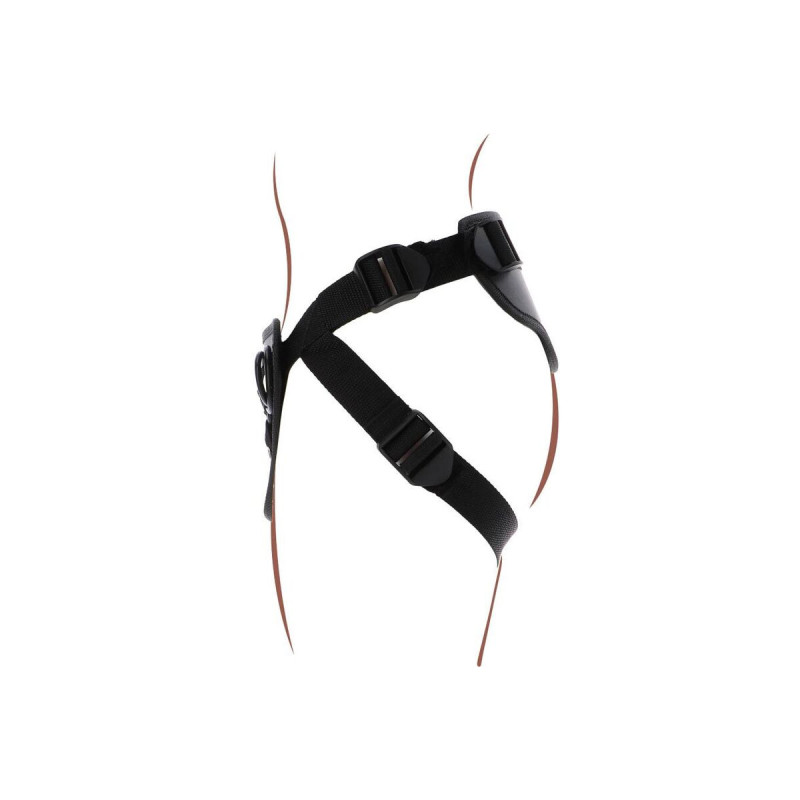 Get Real - Strap - On Deluxe Harnés Negro | Vybes.it